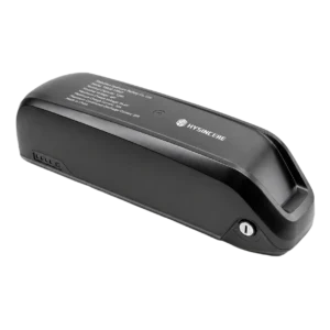 Hysincere 18650 13S4P 48V 12Ah e-bike battery pack, angled view