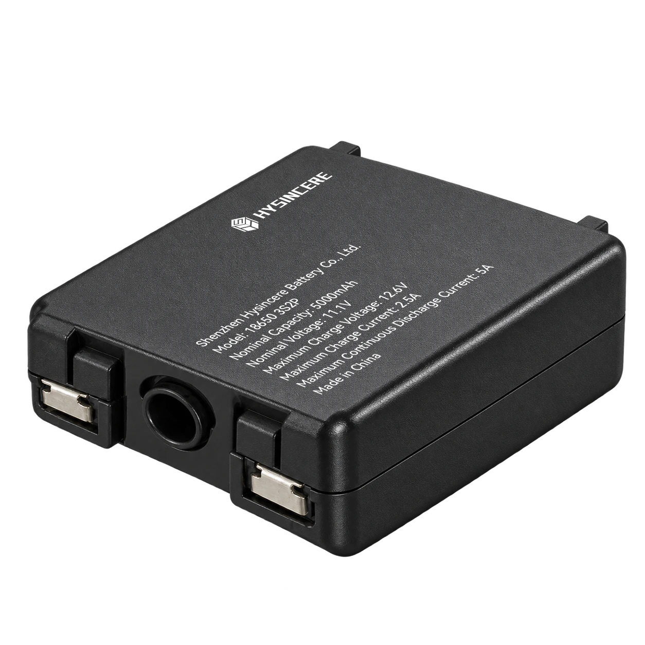 海芯18650 3S2P、11.1V、5000mAh高温电池组，正面斜视图