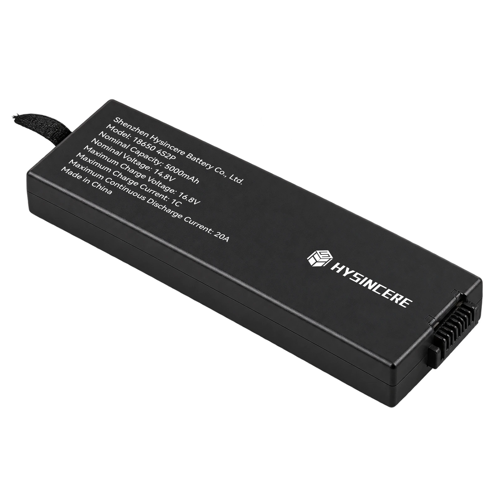 海芯18650 4S2P、14.8V、5000mAh医疗设备电池组，正面斜视图