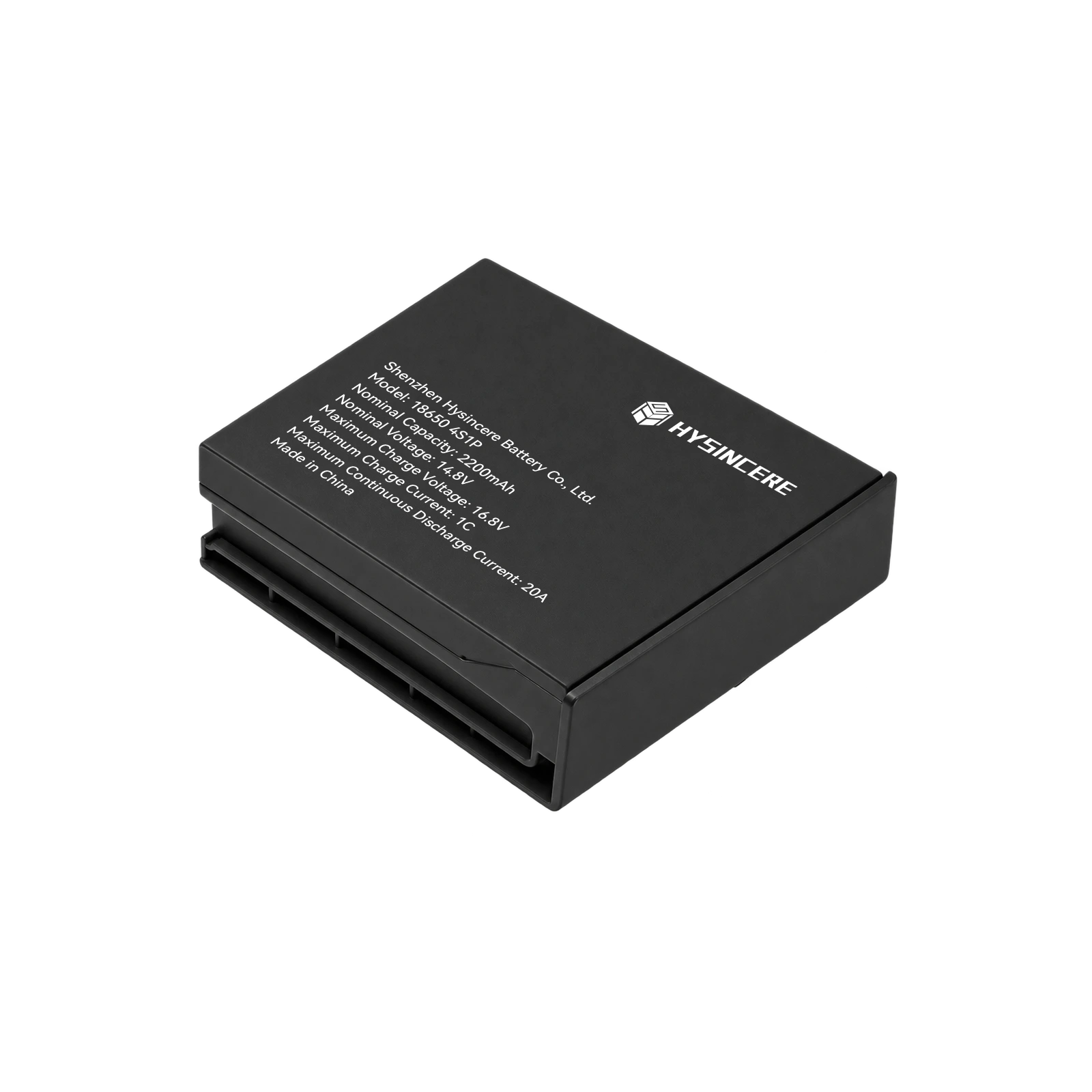Hysincere 18650 4S1P 2200mAh 14.8V medical equipment lithium battery pack, front three-quarter view