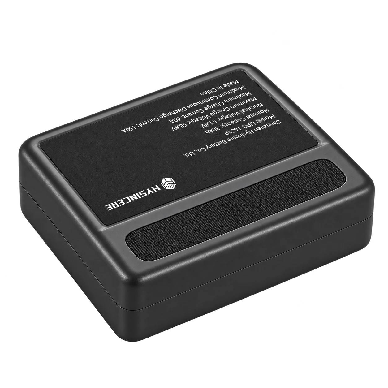 海芯LiPO 14S1P、51.8V、30Ah机器人电池组，正面斜视图