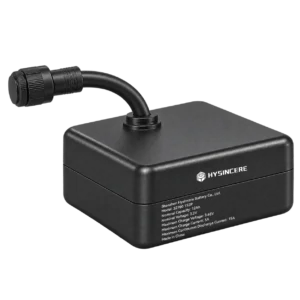 Hysincere 32700 1S2P 3.2V 12Ah solar lighting battery pack, angled view