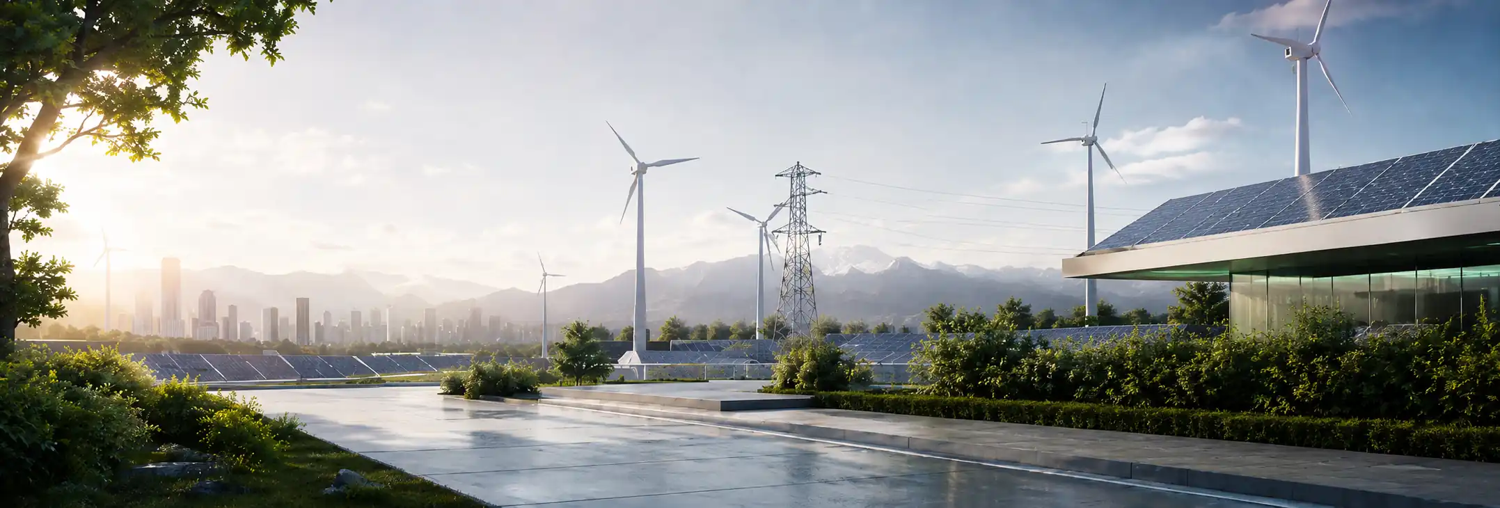 Renewable energy and lithium battery technology hero image