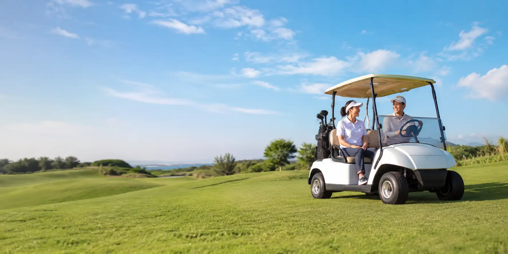 Hysincere golf cart battery series application scenario for electric golf cart power systems