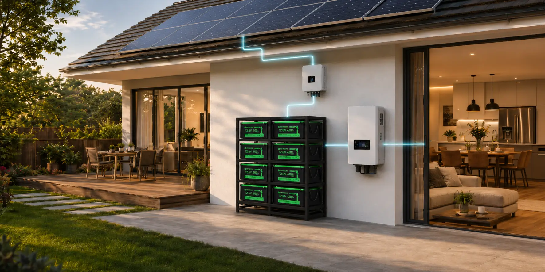 Hysincere Regular Version Series LiFePO4 battery application scenario for home solar energy storage