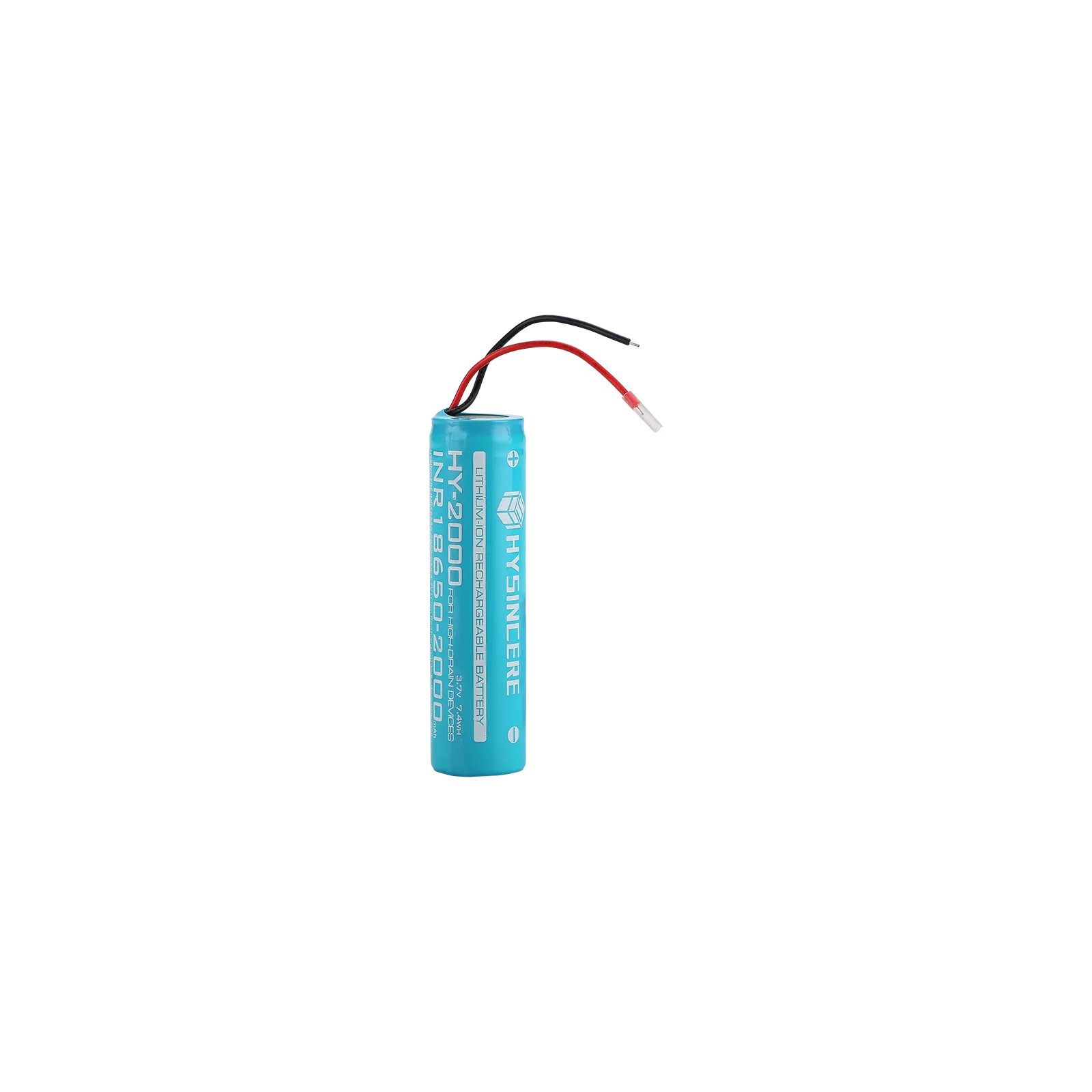 Hysincere 18650 1S1P 2000mAh wire lead protected KC battery