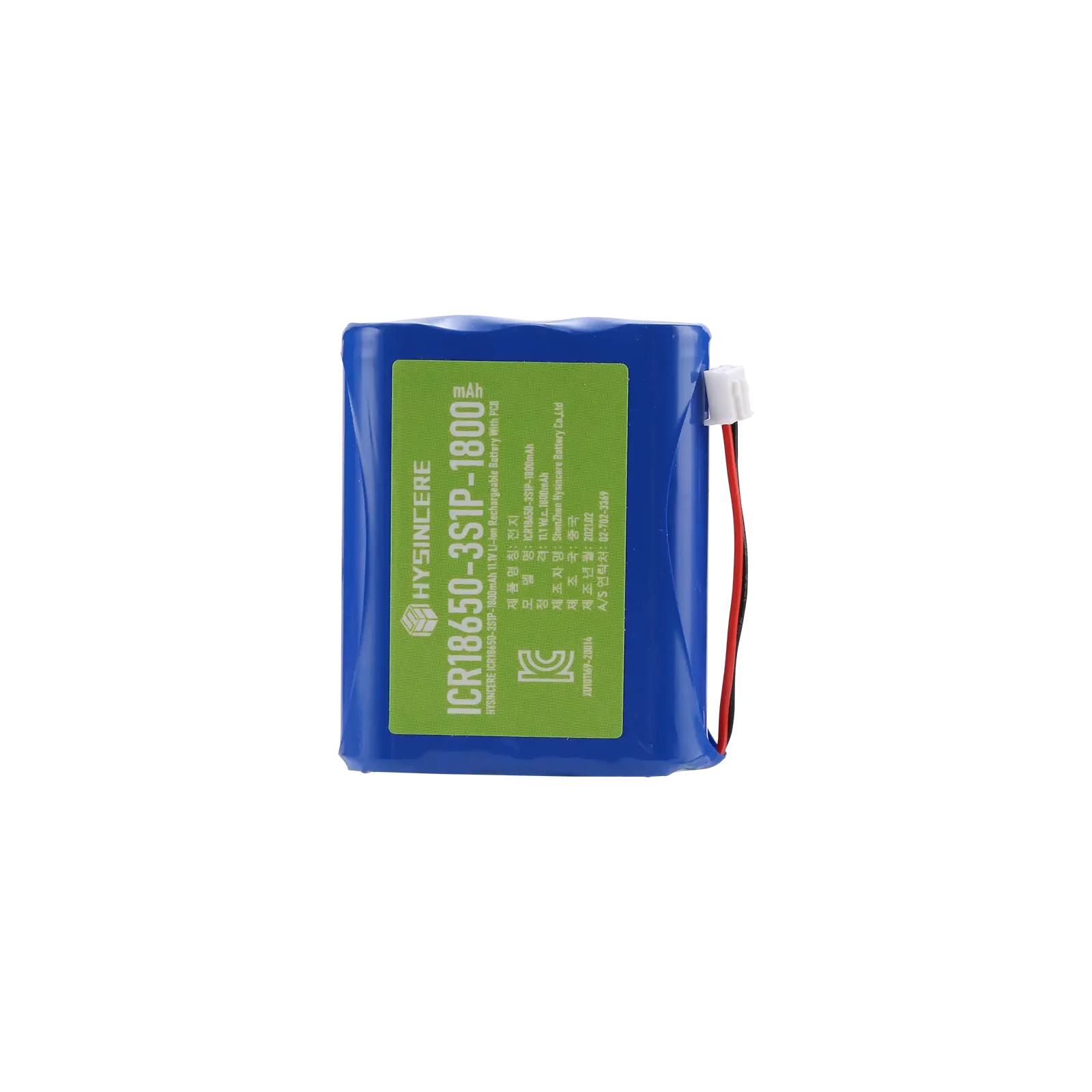 Hysincere 18650 3S1P 1800mAh KC battery pack