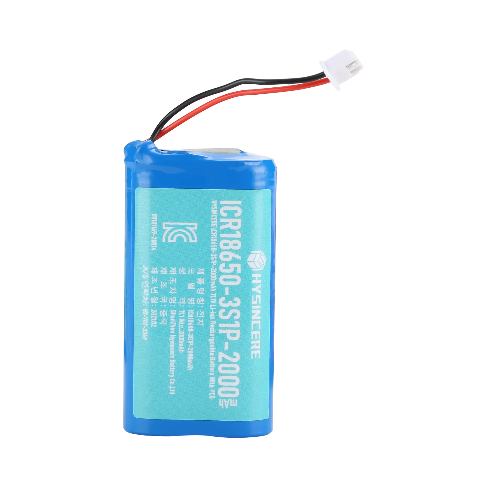 Hysincere 18650 3S1P 2000mAh KC battery