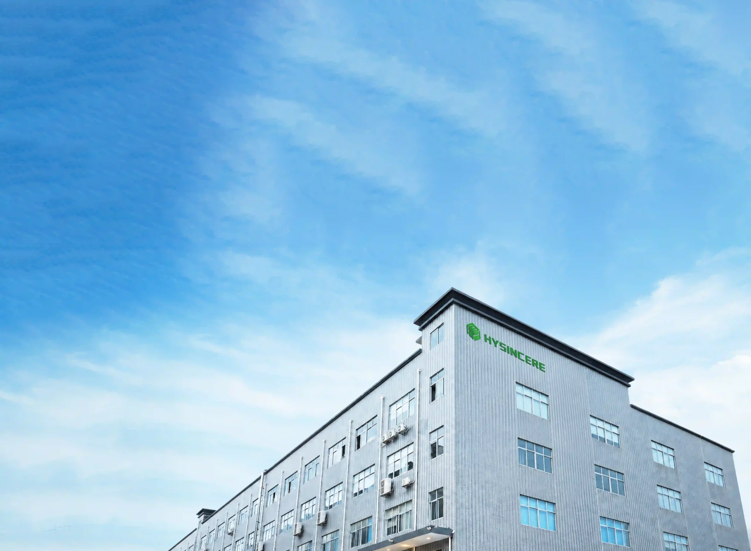 Hysincere battery manufacturing facility and factory exterior in Dongguan, China