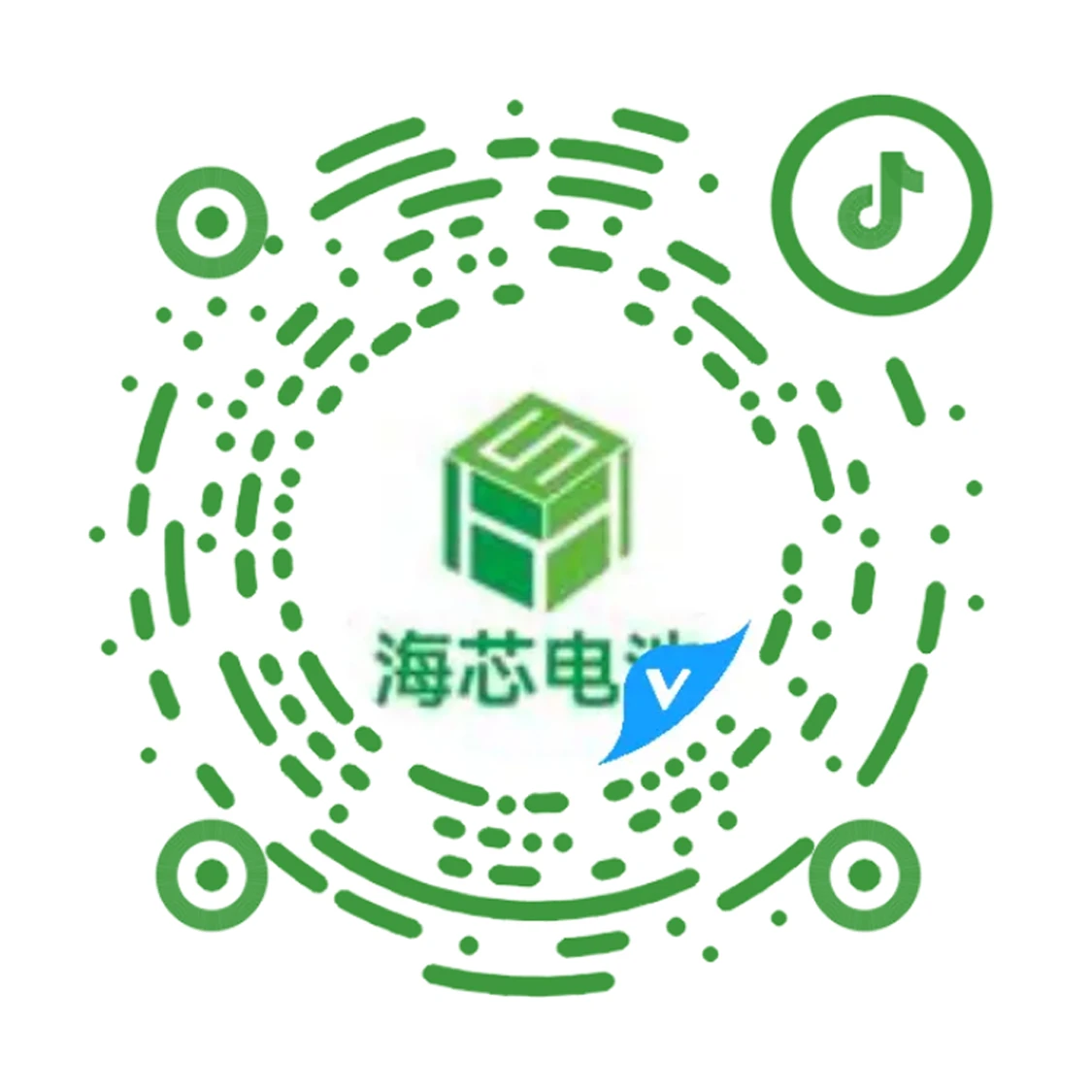 海芯电池抖音官方账号二维码