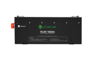 Hysincere GF76105N-B 76.8V 105Ah LiFePO4 golf cart battery front view
