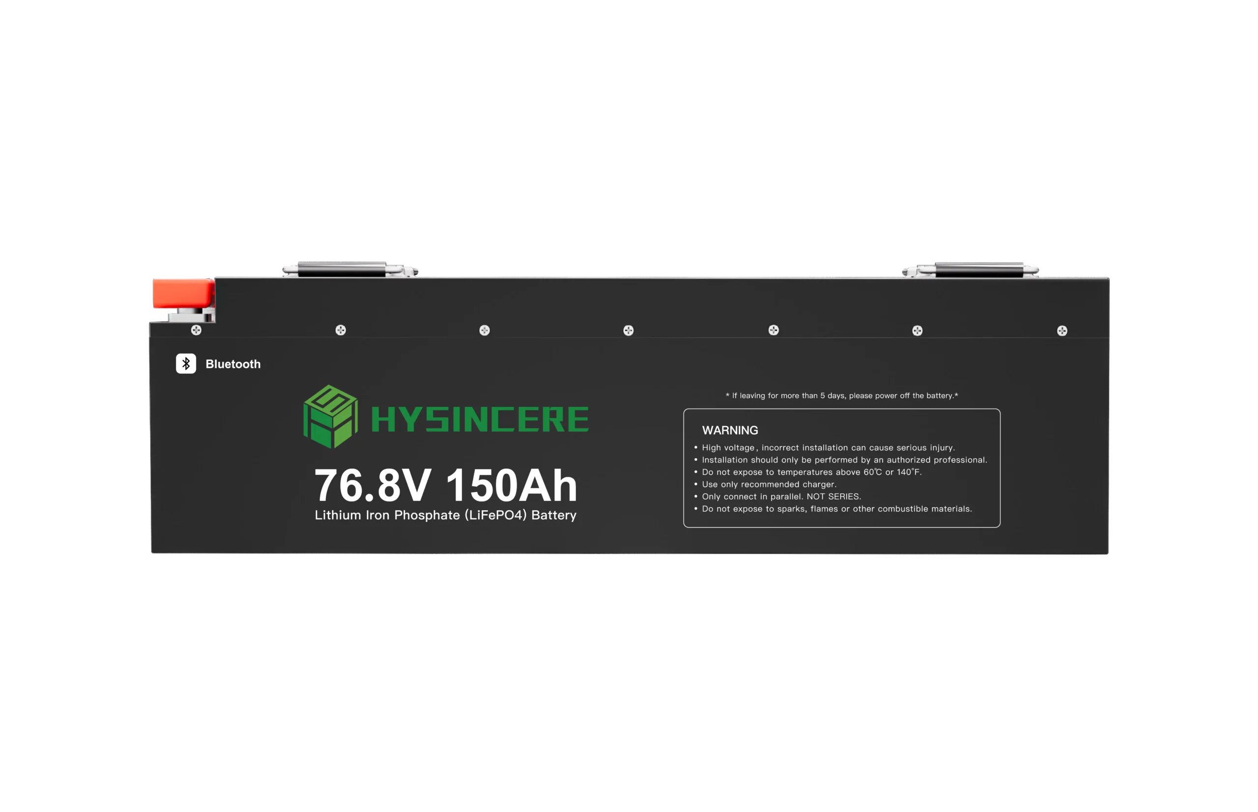 Hysincere GF76150N-B 76.8V 150Ah LiFePO4 golf cart battery front view