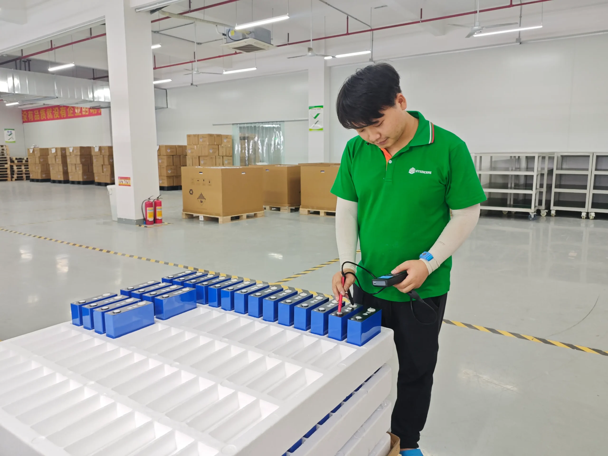 Hysincere lithium battery cell in-process inspection during battery pack production
