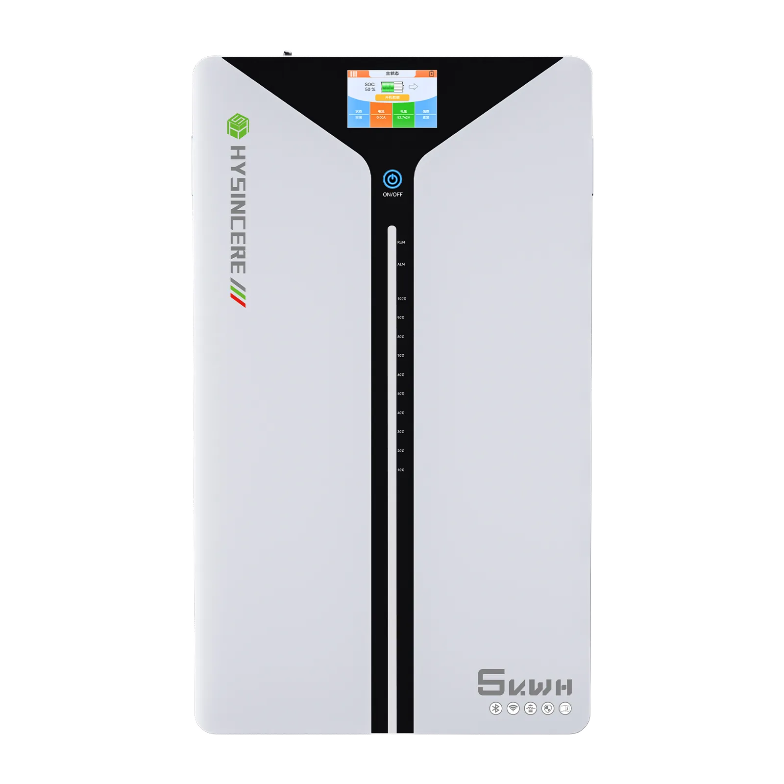 hysincere-ef51100w-l-5kwh-wall-mounted-lifepo4-energy-storage-battery-front