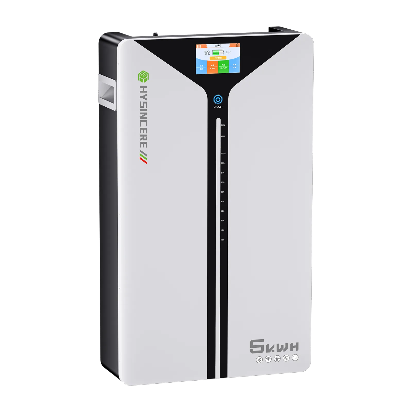 EF51100W-L 51.2V 100Ah wall-mounted LiFePO4 battery battery product image