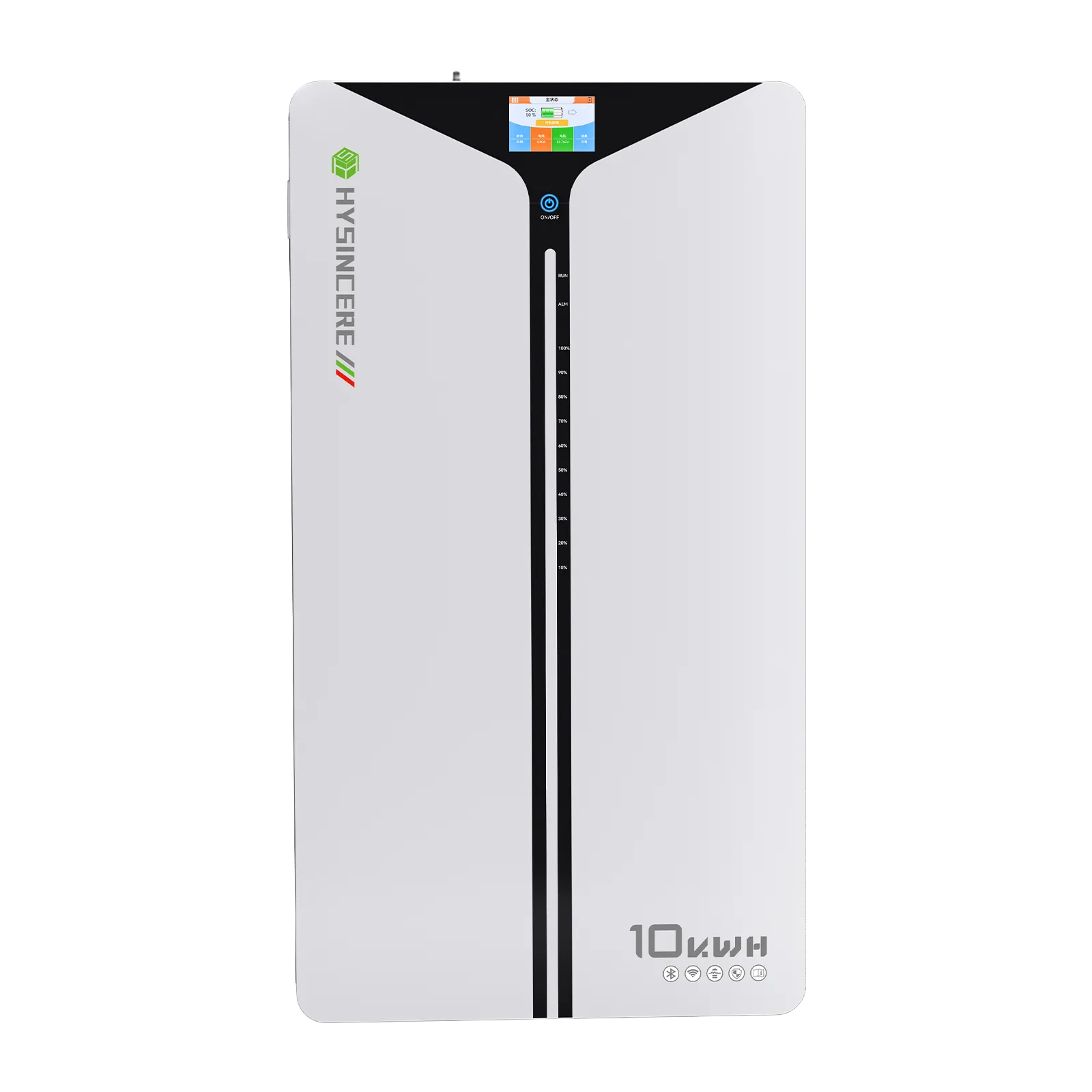 hysincere-ef51200w-l-10kwh-wall-mounted-lifepo4-energy-storage-battery-front